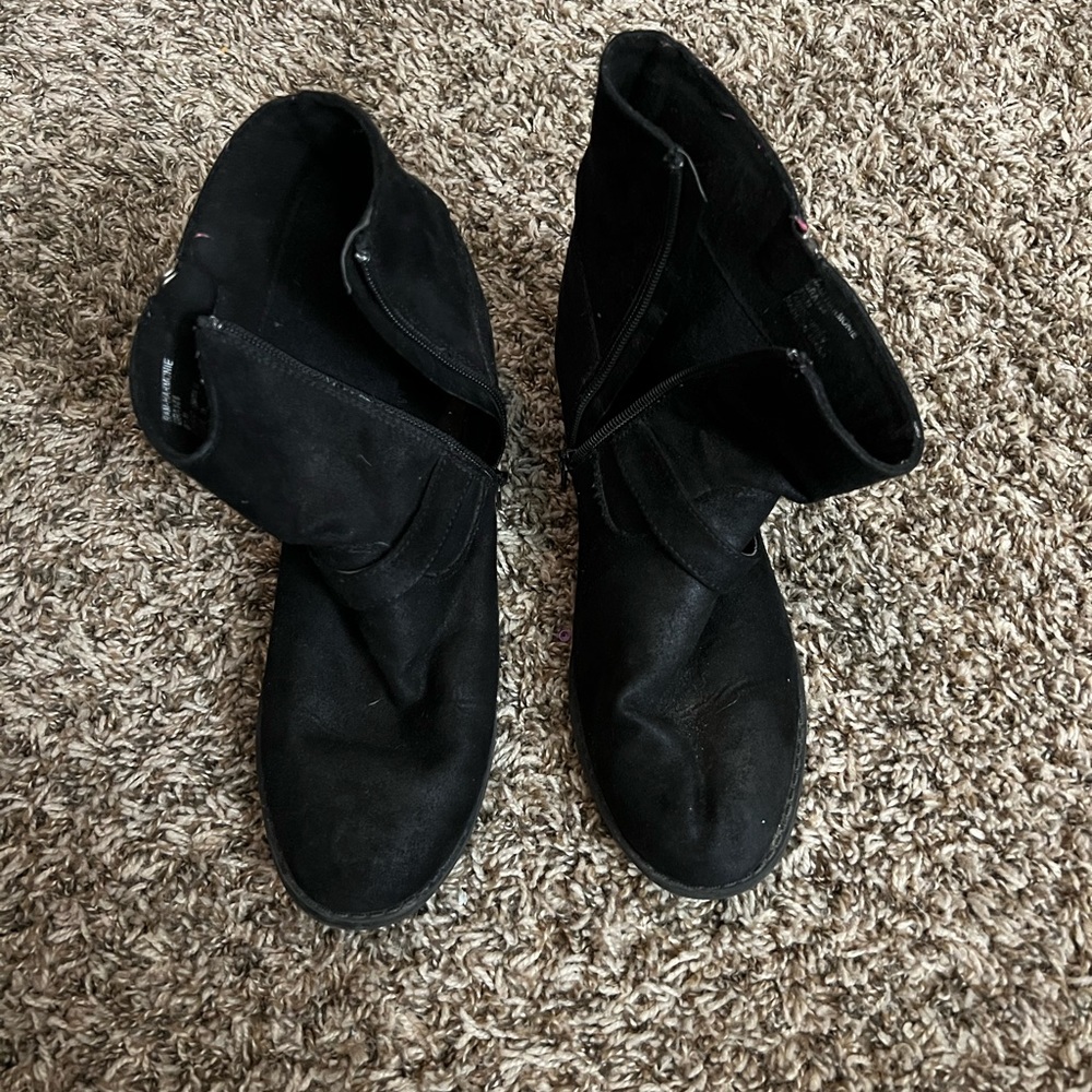 Buckle ankle boots